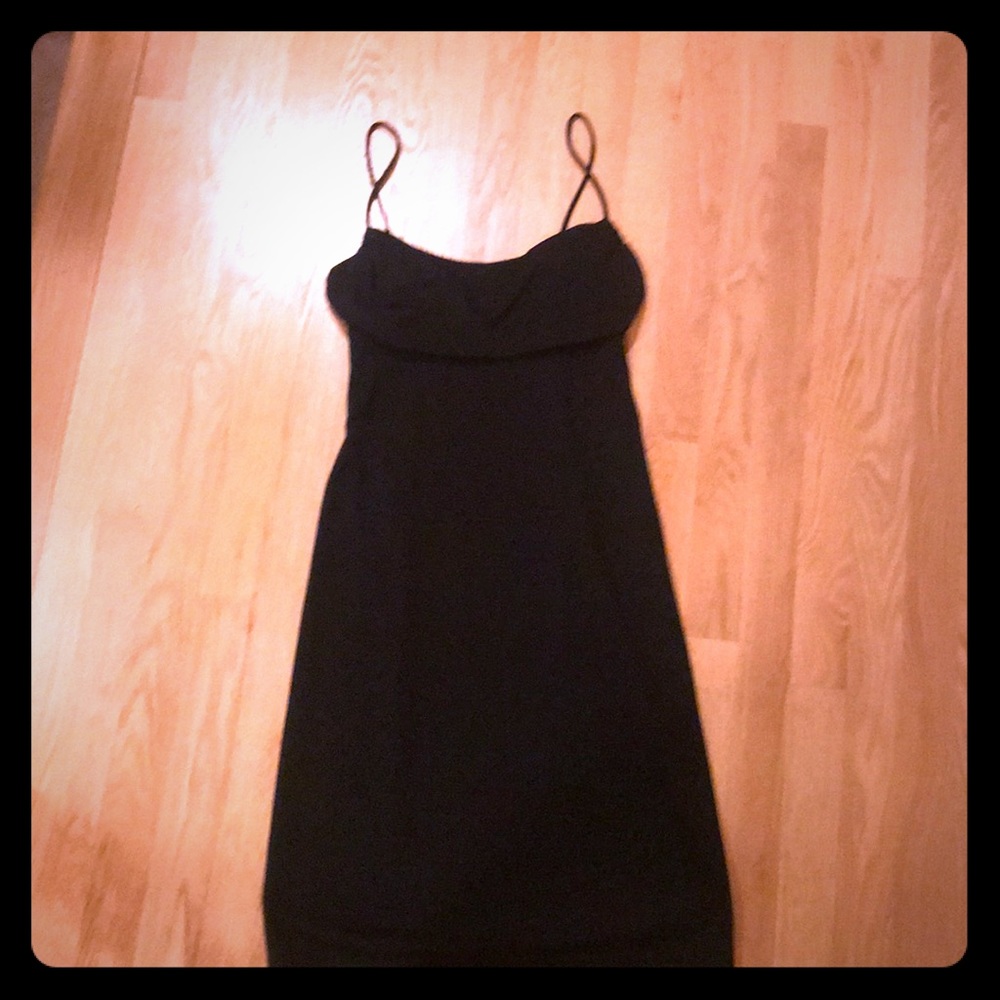 BCBG MaxAzria Black spaghetti strap mini dress